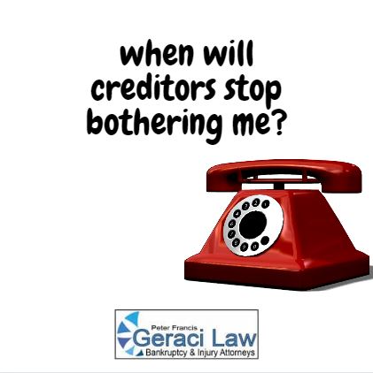 When Will Creditors Stop Bothering Me?